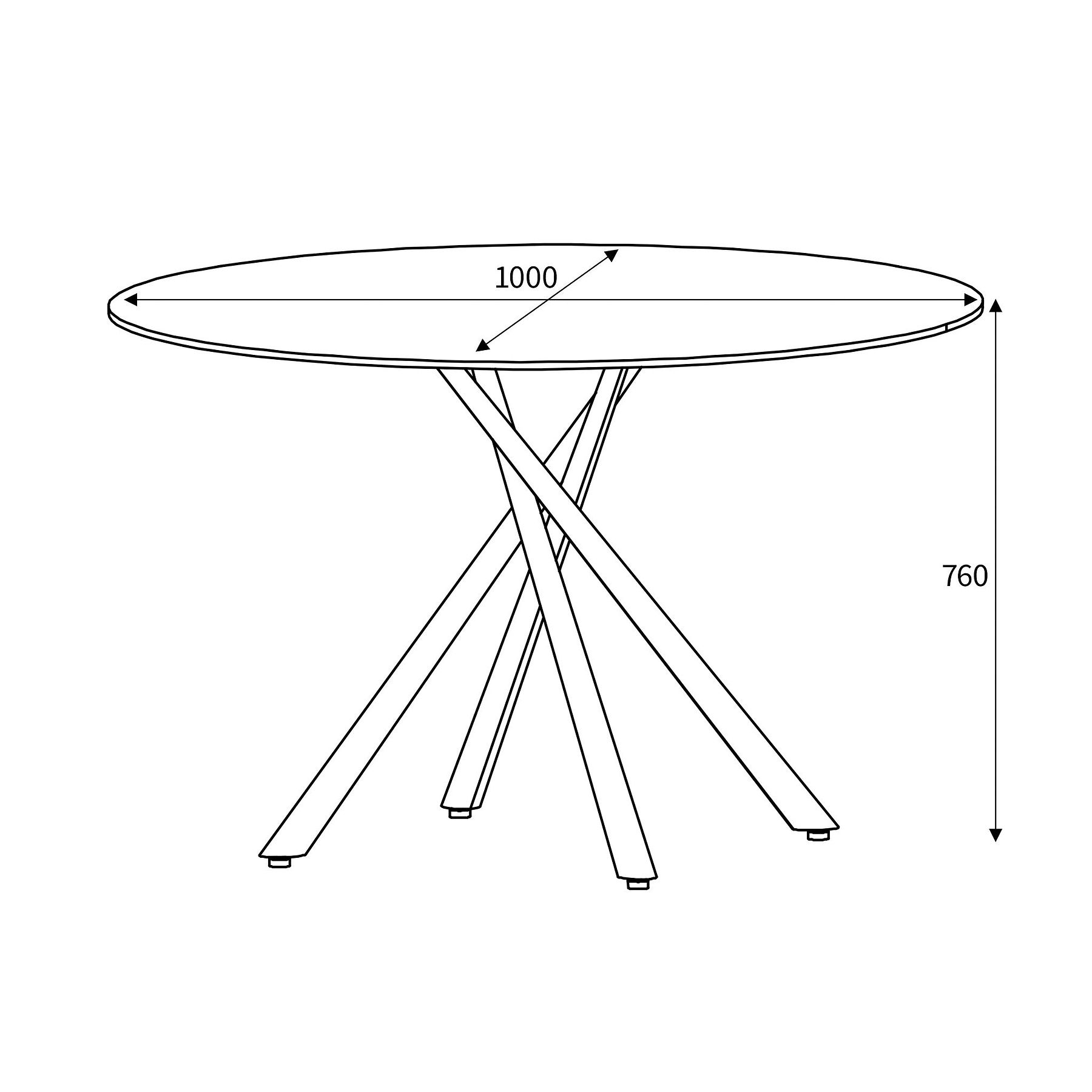 Coombe 100cm Round Dining Table from Roseland Furniture