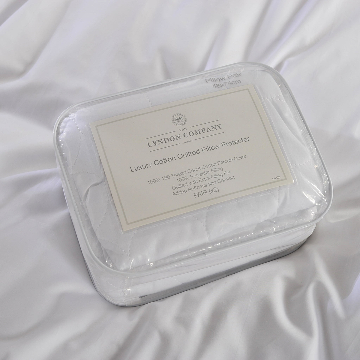 Quilted Cotton Pillow Protector Pair from Roseland Furniture