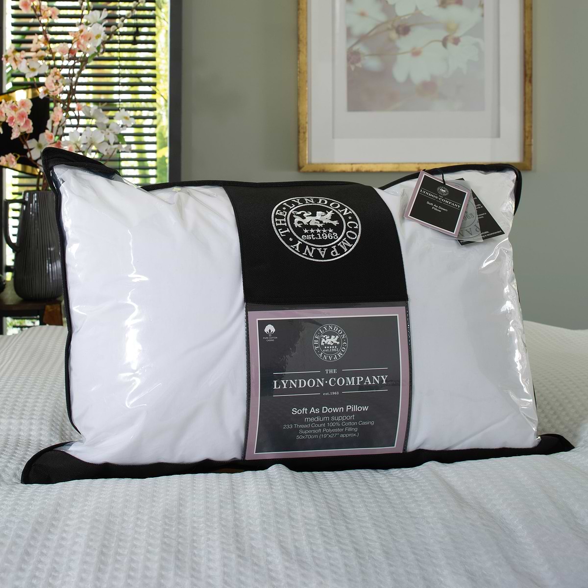 Soft as Down Pillow with 233 Thread Cotton Cover | Roseland