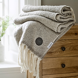 TLC Moorland Wool Throw Natural from Roseland Furniture