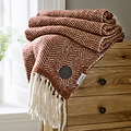 Moorland Russet Wool Throw from Roseland Furniture