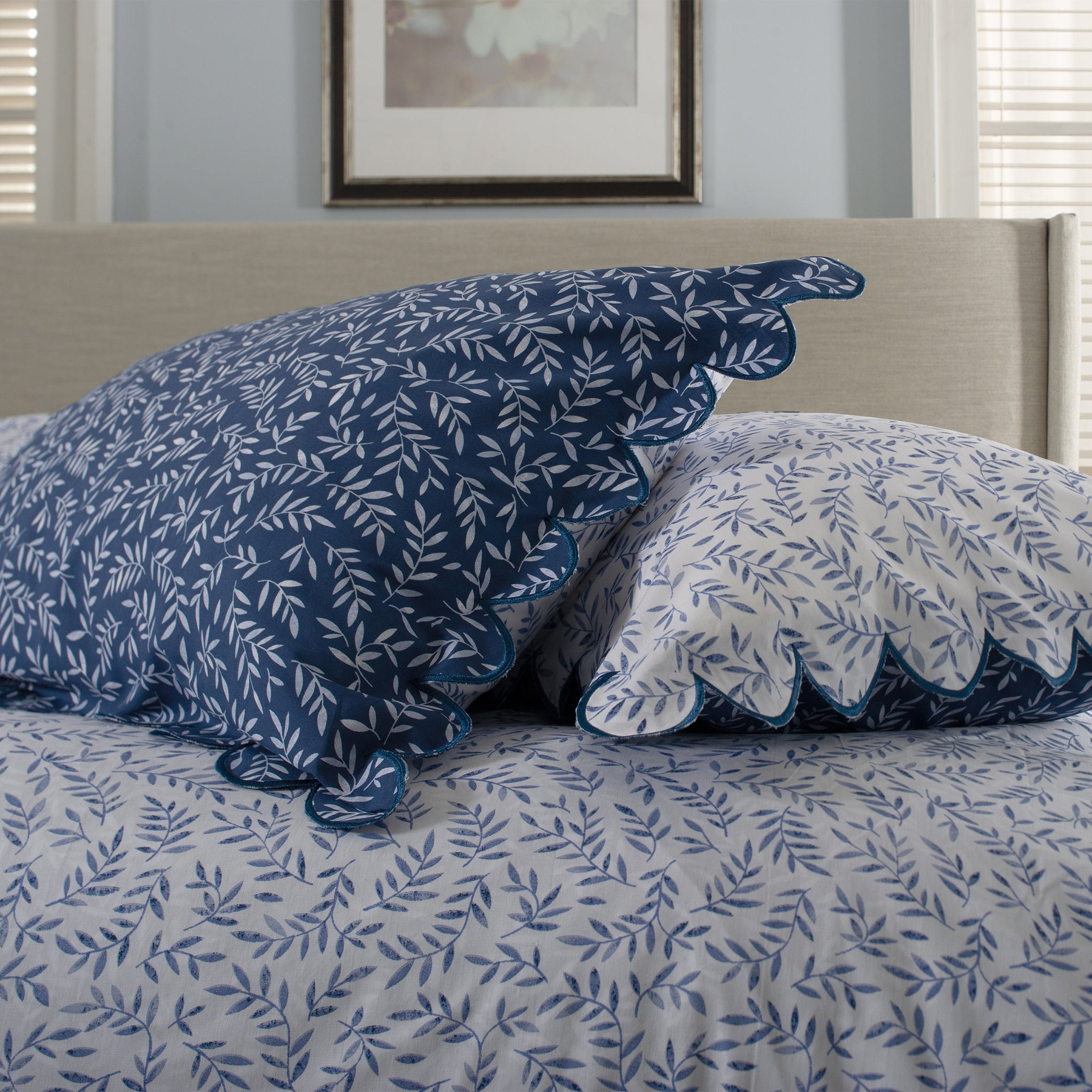 Ashling Garden Duvet Set Single Blue from Roseland Furniture