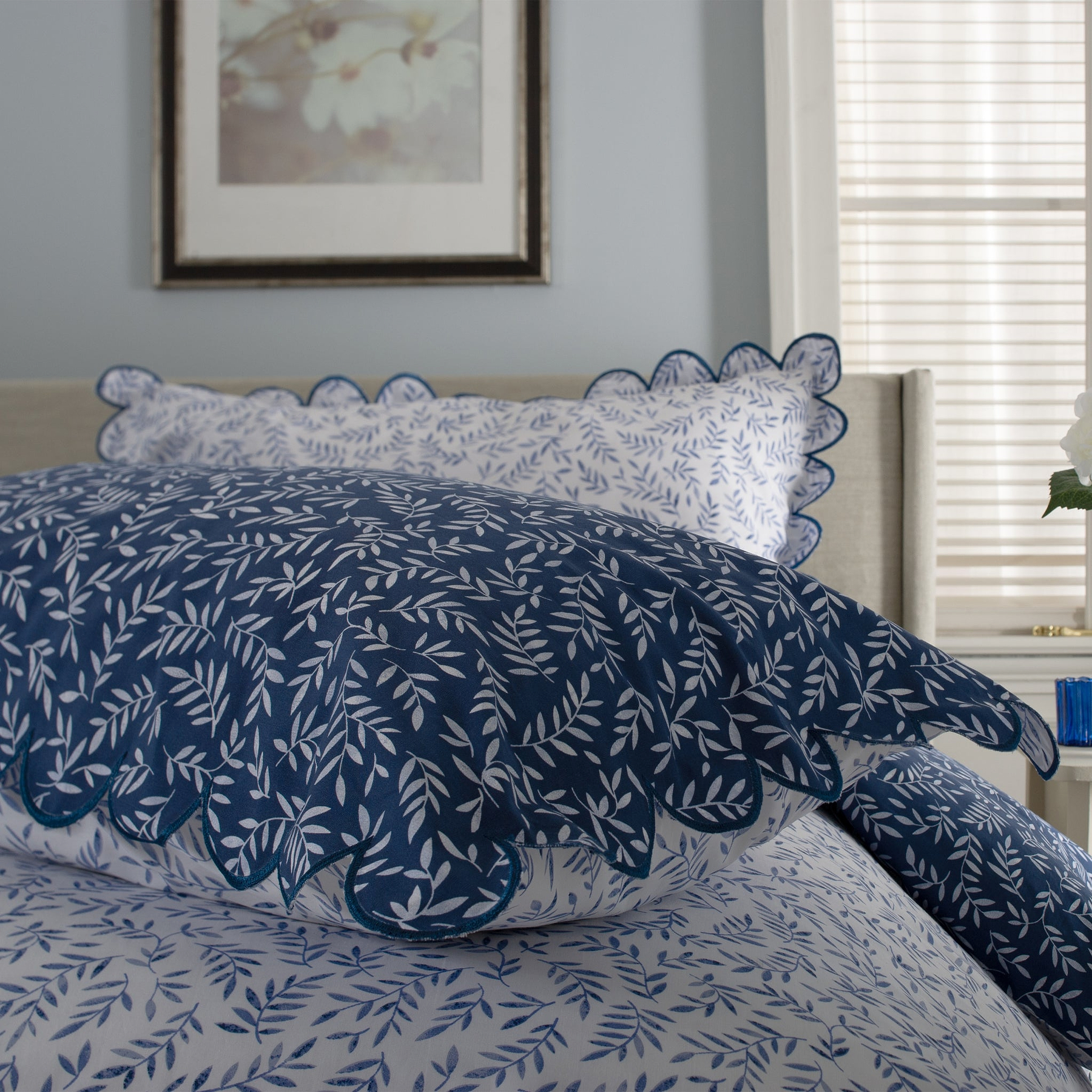 Ashling Garden Duvet Set Single Blue from Roseland Furniture