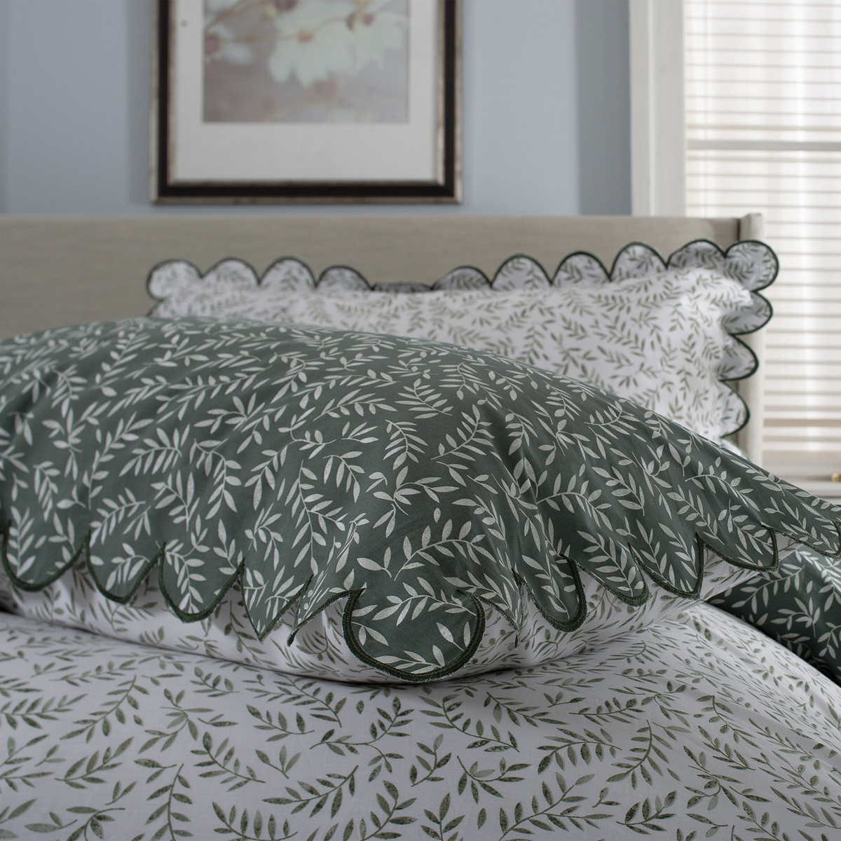 Ashling Garden Duvet Set Single Green from Roseland Furniture