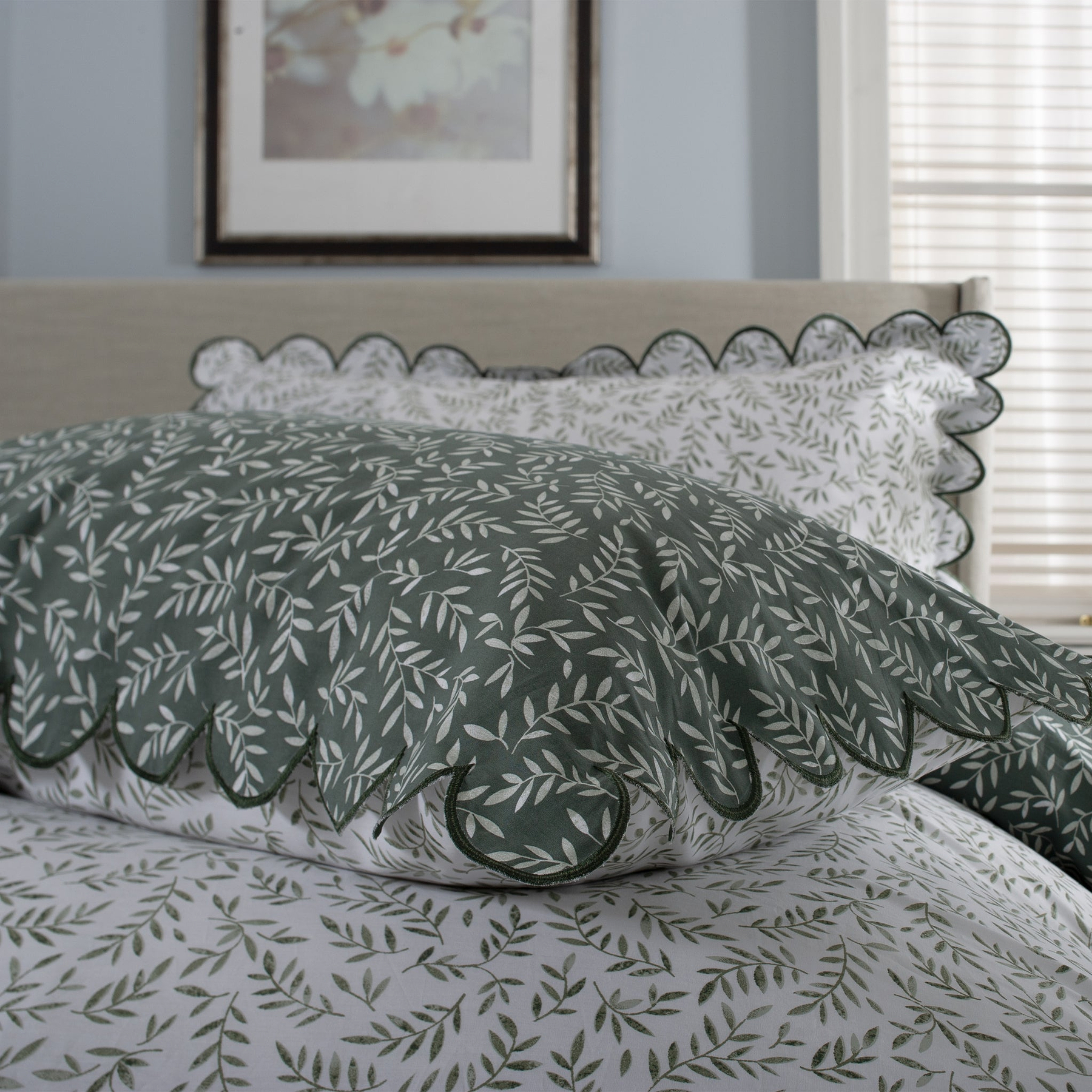 Ashling Garden Duvet Set Single Green from Roseland Furniture