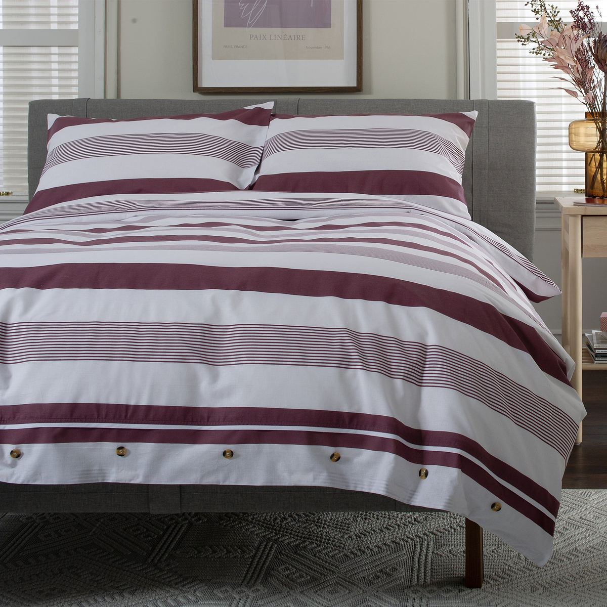 TLC Next Level Duvet Set Double Burgundy from Roseland Furniture