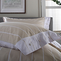 TLC Pin Stripe Duvet Set Single Natural from Roseland Furniture
