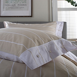 TLC Pin Stripe Duvet Set Single Natural from Roseland Furniture