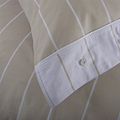 TLC Pin Stripe Duvet Set Single Natural from Roseland Furniture