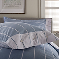 TLC Pin Stripe Duvet Set Double Blue from Roseland Furniture