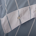 TLC Pin Stripe Duvet Set Double Blue from Roseland Furniture