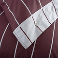 TLC Pin Stripe Duvet Set Double Burgundy from Roseland Furniture