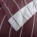 TLC Pin Stripe Duvet Set Double Burgundy from Roseland Furniture