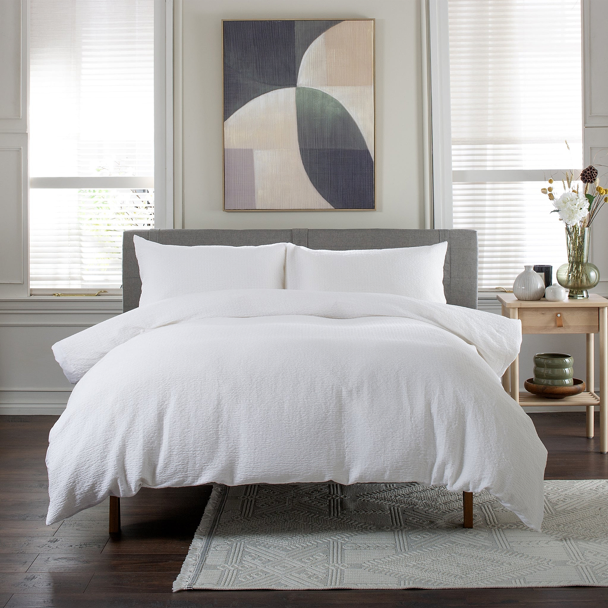TLC Tilly Texture Single Duvet Set White from Roseland Furniture