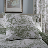 Toile De Jouy Cushion Sage from Roseland Furniture