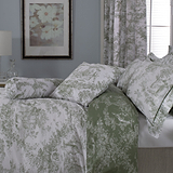 Toile De Jouy Cushion Sage from Roseland Furniture