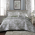 TLC Toile De Jouy Curtains 137cm Sage from Roseland Furniture