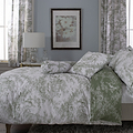 TLC Toile De Jouy Curtains 137cm Sage from Roseland Furniture