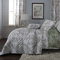Toile Bedspread Double Sage from Roseland Furniture
