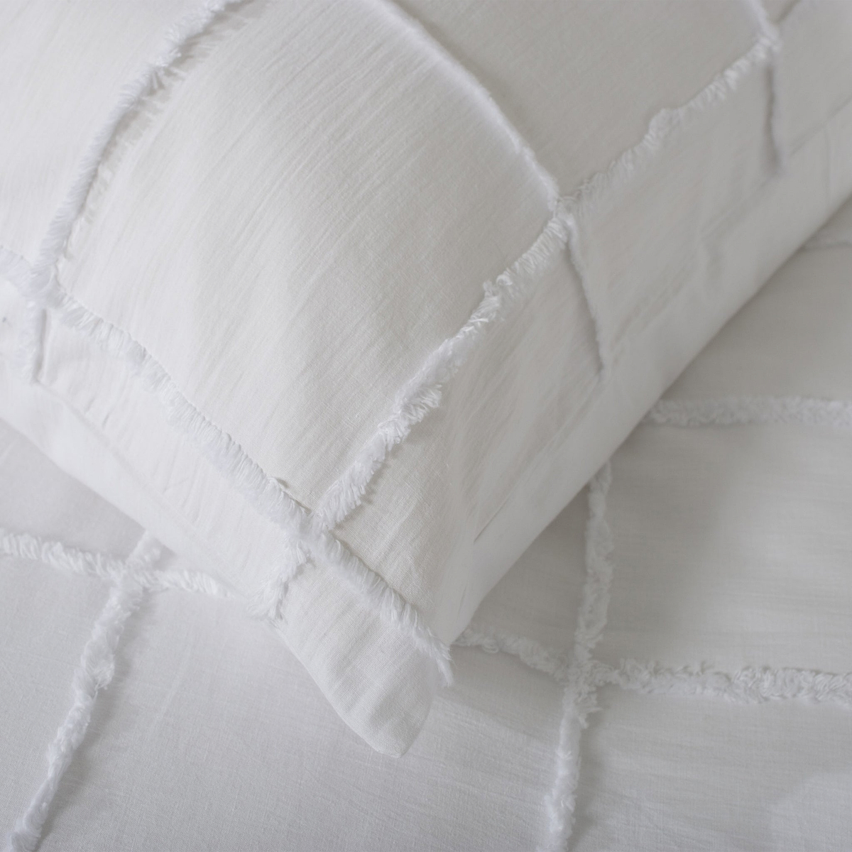 TLC Square Up single Duvet Set White from Roseland Furniture