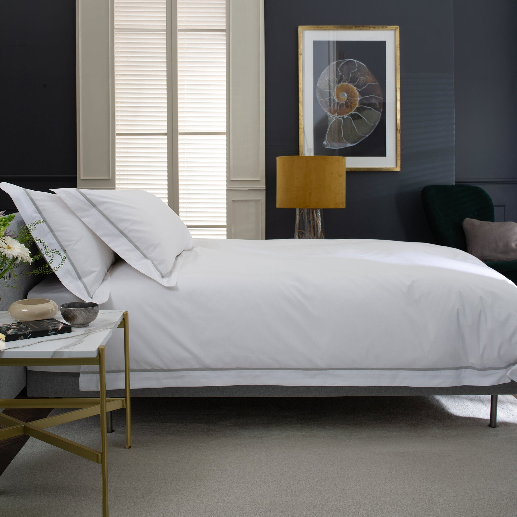 TLC Hampstead Single Duvet Set Silver from Roseland Furniture