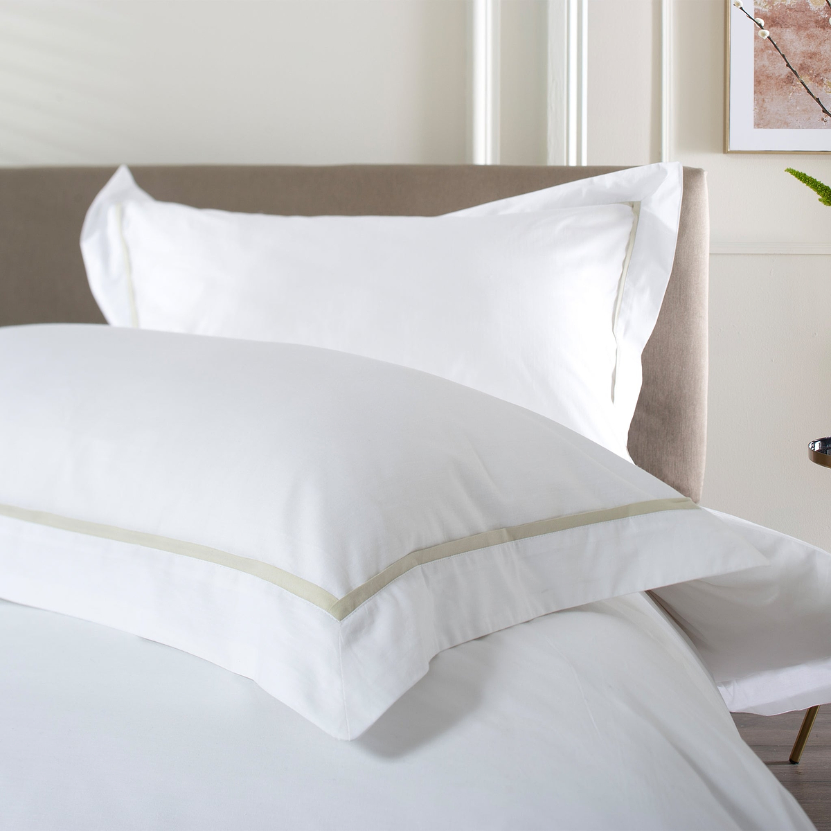 TLC Hampstead Single Duvet Set Stone from Roseland Furniture