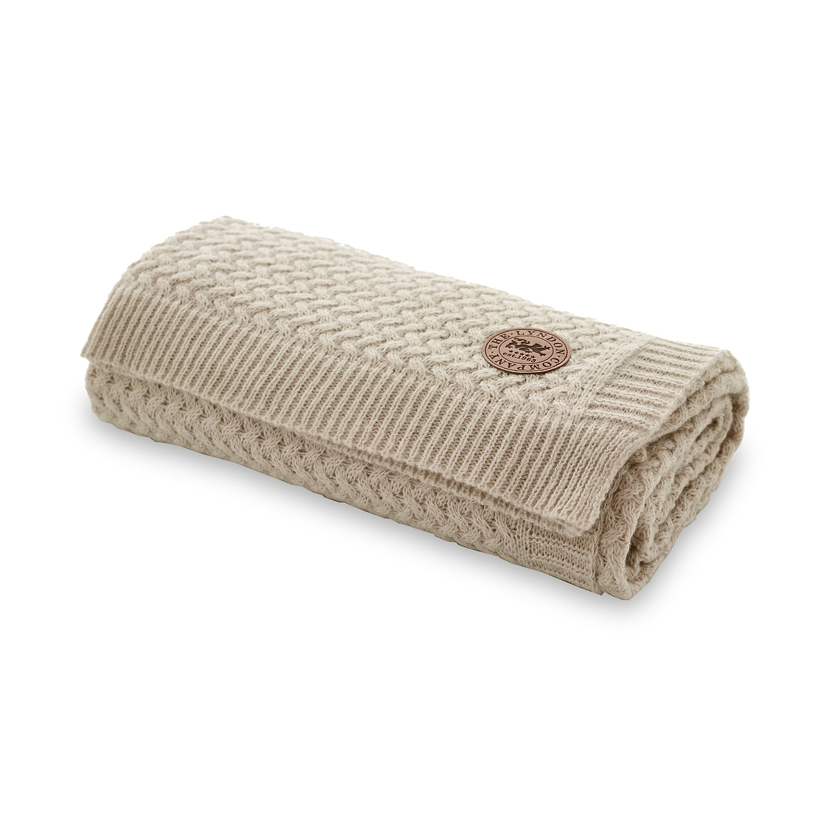 TLC Cadenza Knitted Throw 130x170cm Cream from Roseland Furniture