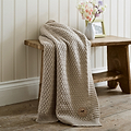 TLC Cadenza Knitted Throw 130x170cm Stone from Roseland Furniture