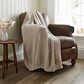 TLC Cadenza Knitted Throw 130x170cm Stone from Roseland Furniture