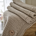 TLC Cadenza Knitted Throw 130x170cm Stone from Roseland Furniture