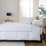 French Collection Angelique Duvet Set Double WhiteBlue from Roseland Furniture