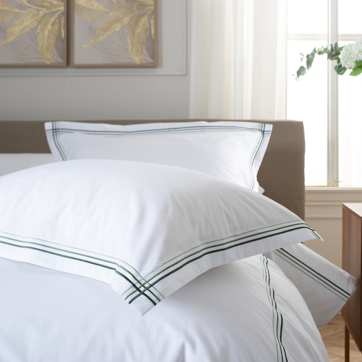 French Collection Mirabelle Duvet Set Double WhiteSage from Roseland Furniture