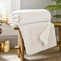 TLC Ashford Throw 130x180cm Ivory from Roseland Furniture