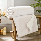 TLC Ashford Throw 130x180cm Ivory from Roseland Furniture