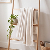 Coco Touch Heavyweight Throw 140x180cm Cream from Roseland Furniture