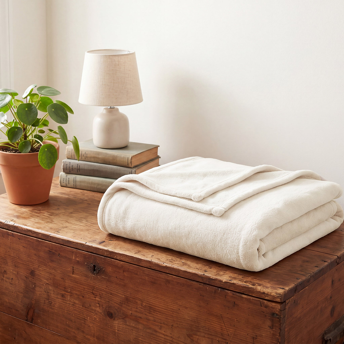 Coco Touch Heavyweight Throw 140x180cm Cream from Roseland Furniture
