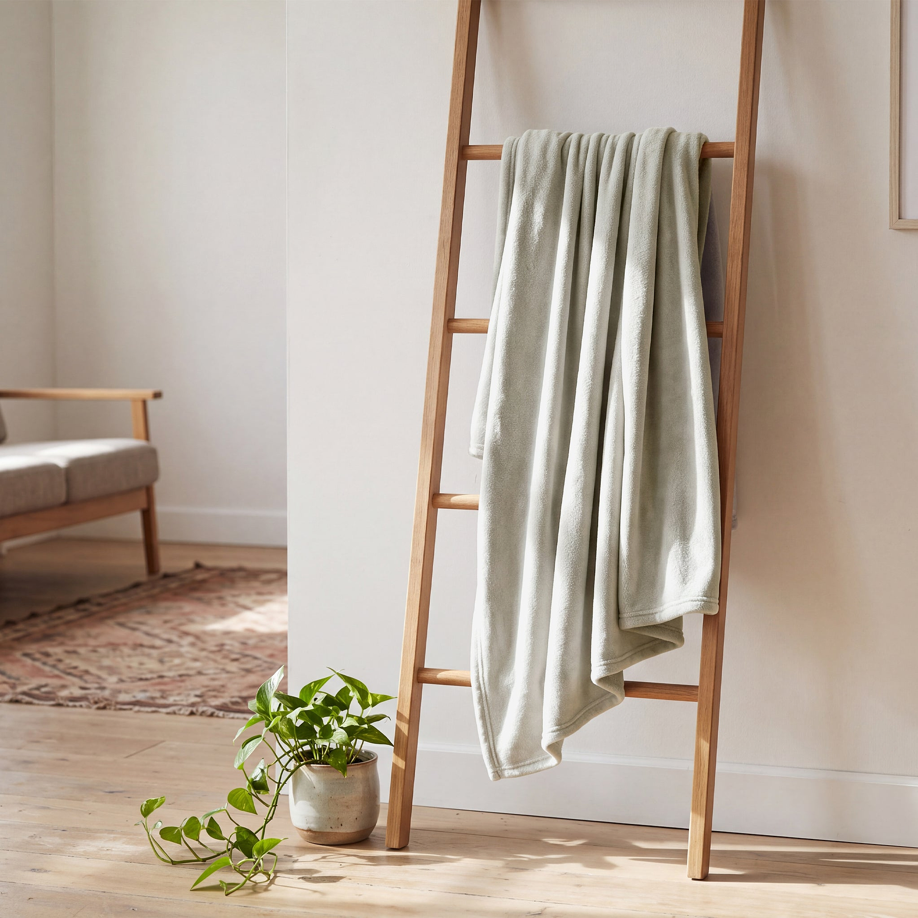 Coco Touch Heavyweight Throw 140x180cm Natural from Roseland Furniture