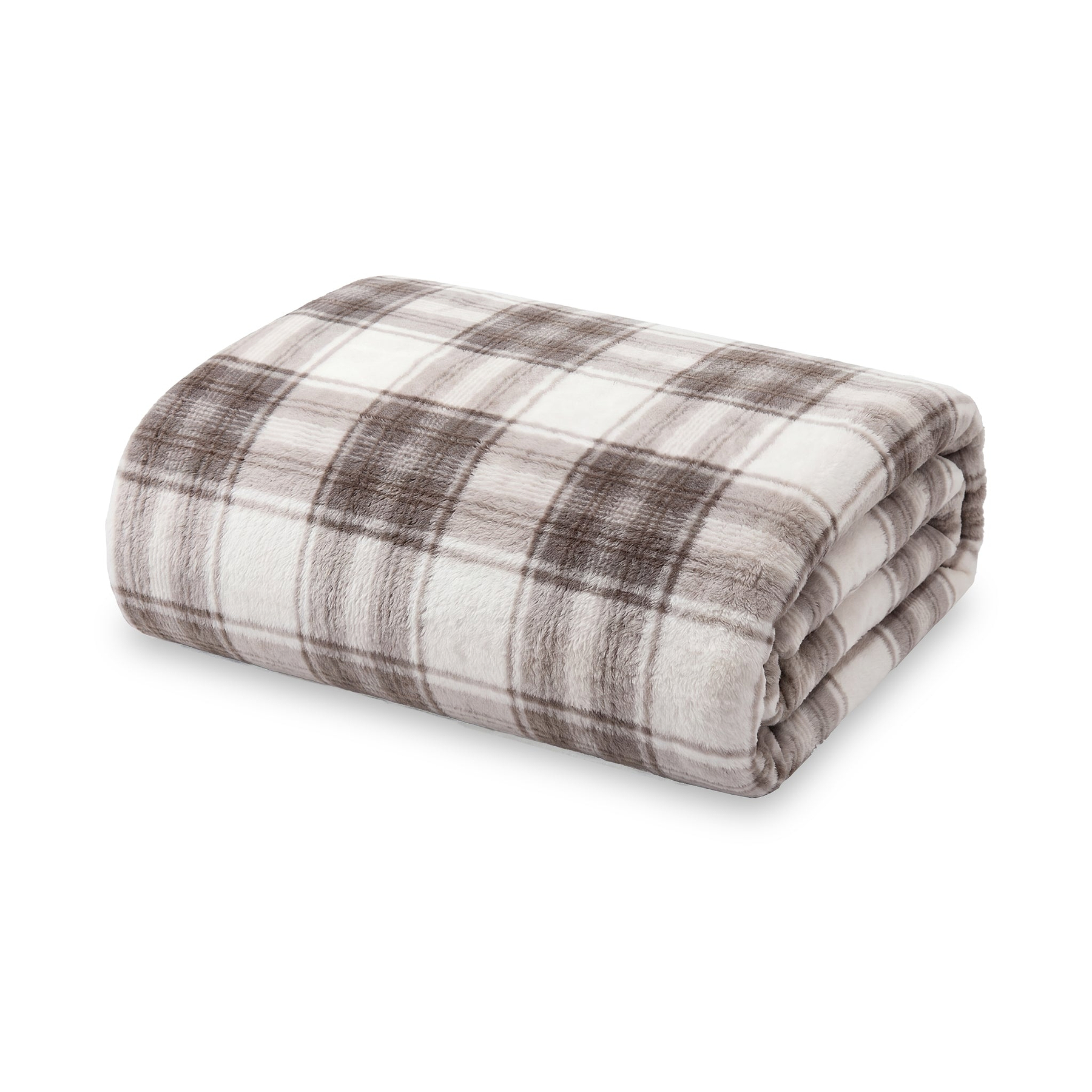 Coco Touch Heavyweight Throw 140x180cm Natural Check from Roseland Furniture