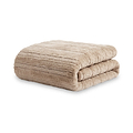 TLC Chatsworth Faux Fur Throw 130x170cm Cappuccino from Roseland Furniture