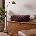 TLC Ashridge Faux Fur Throw 130x170cm Chocolate from Roseland Furniture