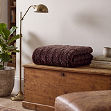 TLC Ashridge Faux Fur Throw 130x170cm Chocolate from Roseland Furniture