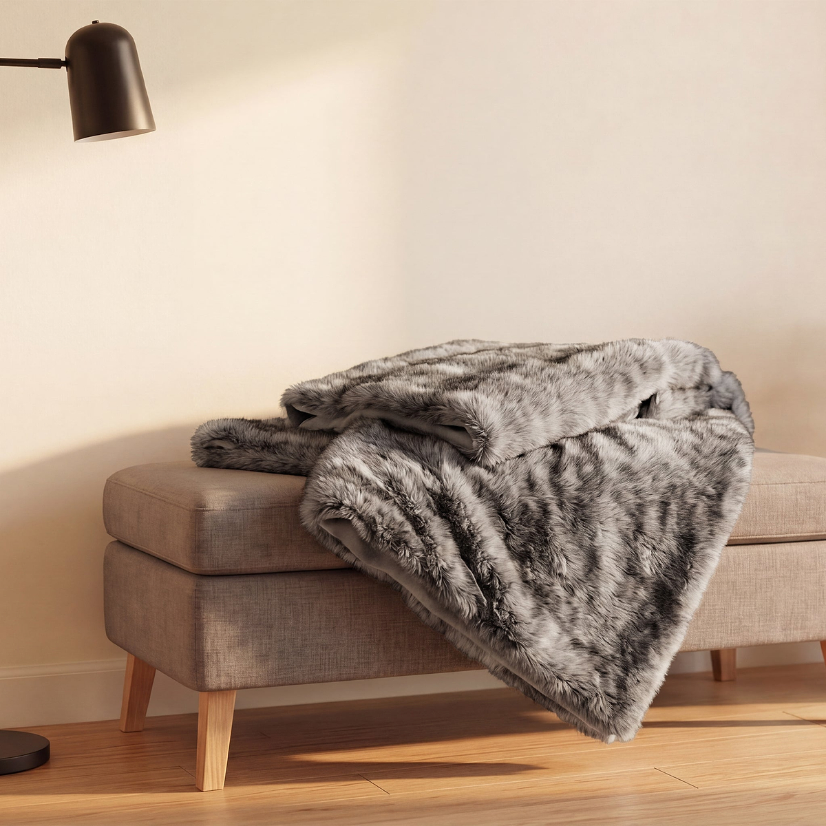 TLC Ashwood Luxe Throw 130x150cm Taupe from Roseland Furniture