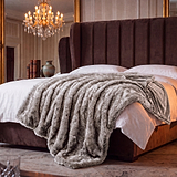 TLC Chantilly Fur Throw 130x150cm Cream from Roseland Furniture