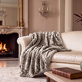 TLC Chantilly Fur Throw 130x150cm Cream from Roseland Furniture