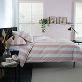 West End Single Duvet Set Rose White from Roseland Furniture