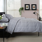Crossley Heath Single Duvet Set Grey White from Roseland Furniture