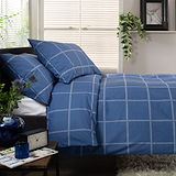 Crossley Heath Single Duvet Set Blue White from Roseland Furniture