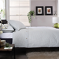 Gingham Single Duvet Set Green White from Roseland Furniture