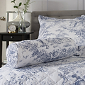 Toile De Jouy Bolster Cushion Blue from Roseland Furniture