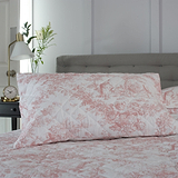 Toile Pillowsham Pair Pink from Roseland Furniture